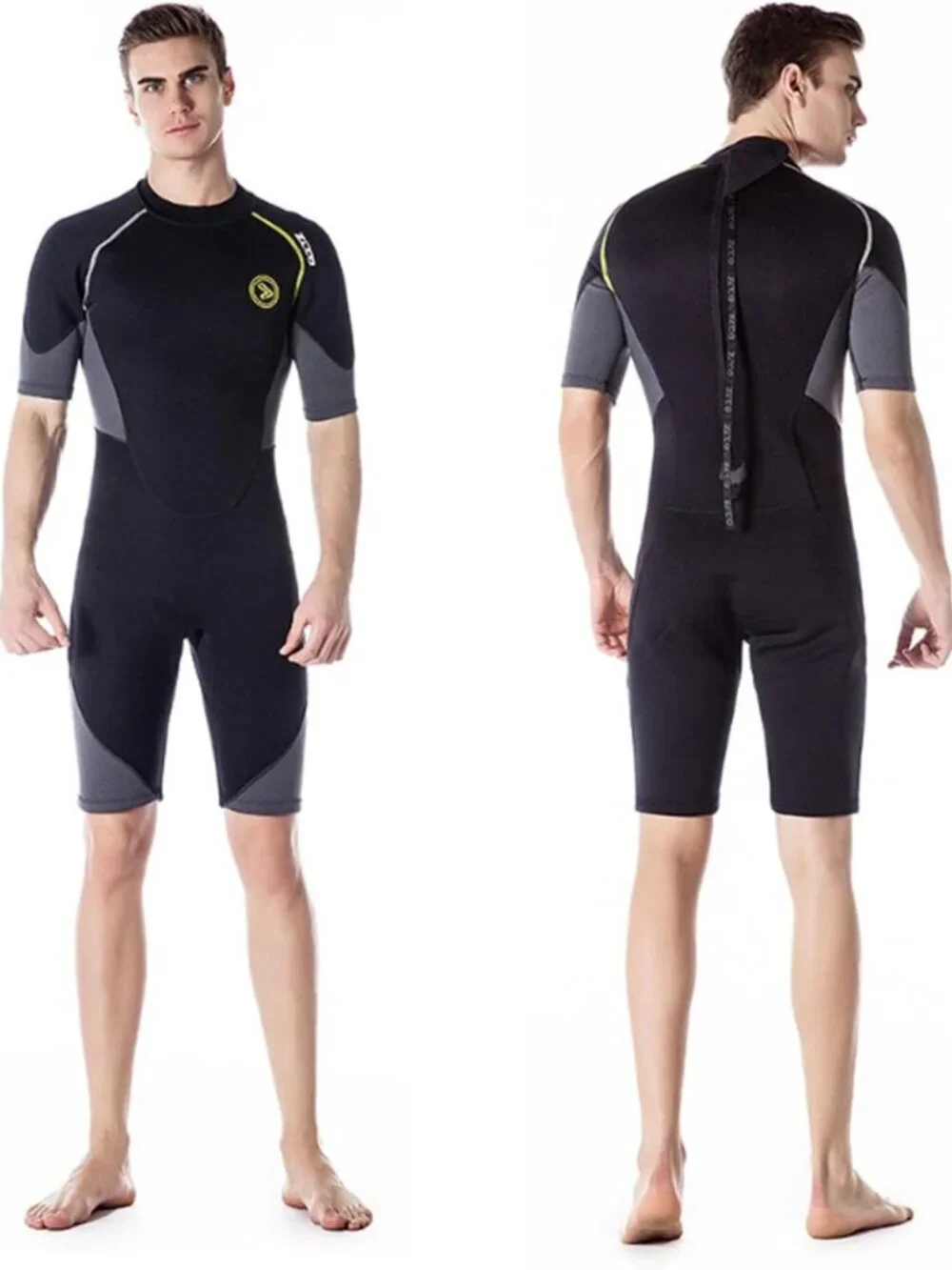 Men's 1.5/3mm Neoprene Shorty Wetsuit for Surfing, Snorkeling & Scuba Diving